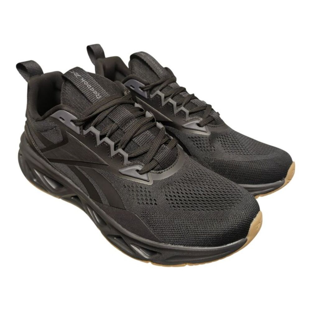 Black - Reebok Men's Soleus Lightweight & Breathable Lash Up Mesh Upper Running
